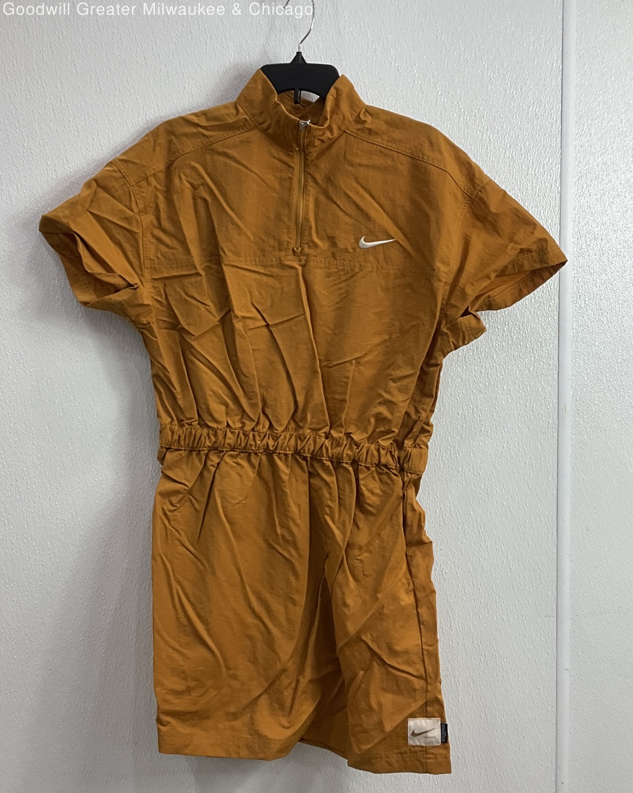 NWT Nike Women's Size L Yellow Quarter Zip Dress