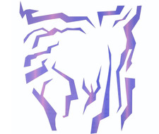 Purple Ombre Temporary Patterns Tattoo Realistic Waterproof Body Art 5pc