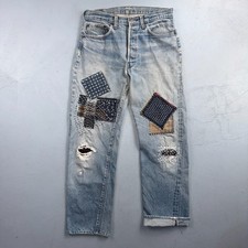Levis 501 Vintage 80s Redline Selvedge USA XX Jeans Light Wash 34x32 Act 32x30