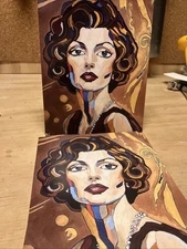 Marlene Dietrich Print Of Original Portrait Acrylic Painting