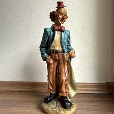 Porzellan Clown Figur, Bunt, 30 cm
