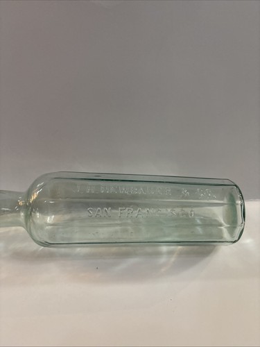 J.H. NEWBAUER & CO. San Francisco 18 oz. Liquor 10 Sided Bottle - Picture 2 of 6