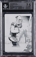 2019 ABSOLUTE PRINTING PLATES BLACK 1/1 #83 CHRISTIAN MCCAFFREY BGS 7.5