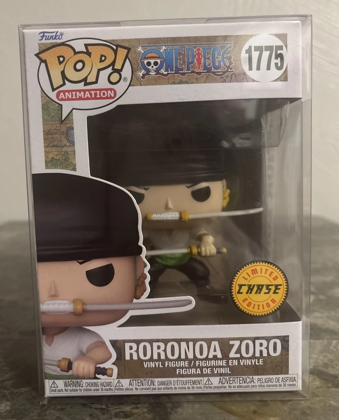 Funko Pop Zoro Chase #1775 - Exclusivo de una pieza - Caja como nueva, envío rápido