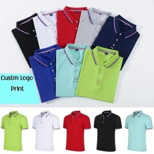 Personalized Custom Print Polo Shirt for Men Boy Customized Logo Short Sleeves