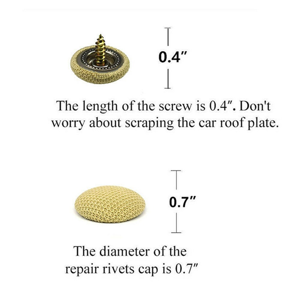 ⁺60Pcs Car Roof Repair Rivets Sagging Headliner Fix Repair Pins Snap Rivets