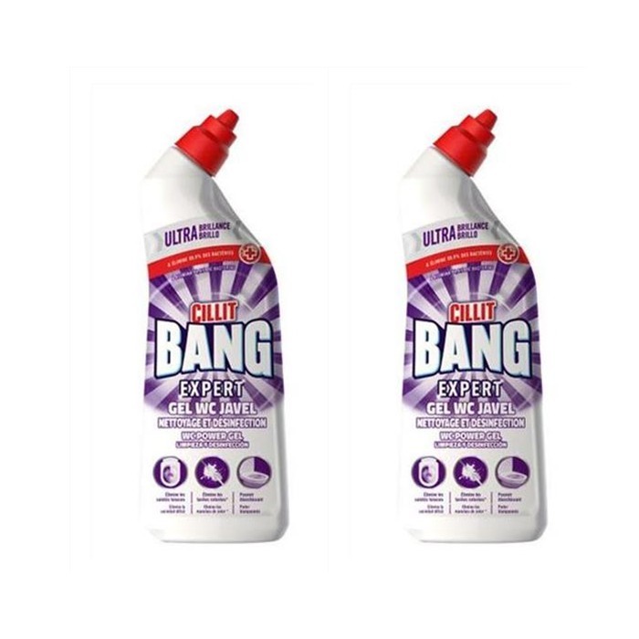 Gel WC Javel Cillit Bang bloc nettoyant détartrant surpuissant pour toilettes