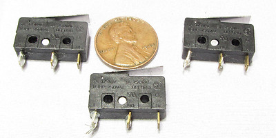 3 pcs - Defond Micro Switch, NC NO Momentary 5A 125VAC Plunger Snap Limit 250V A