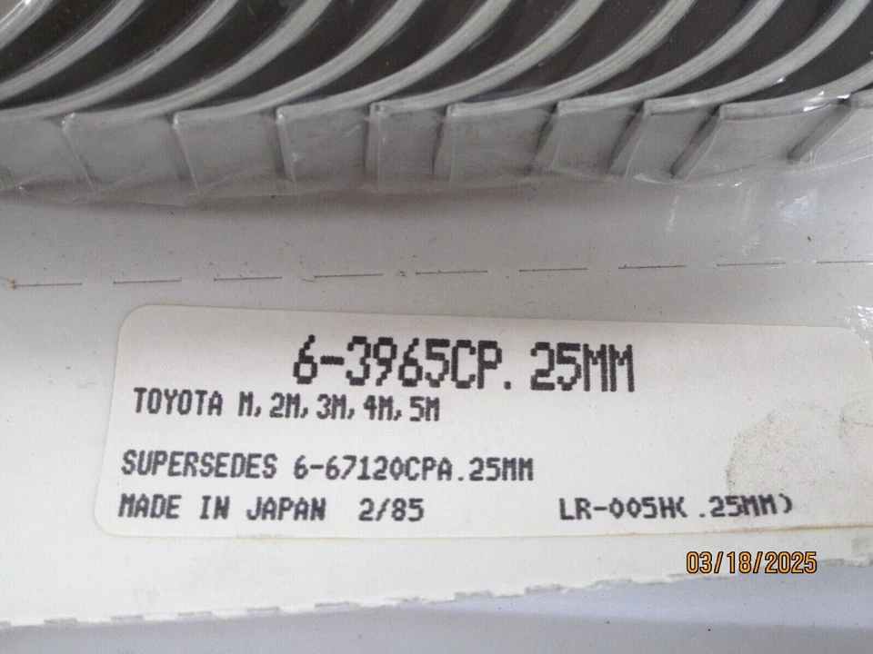 Engine Connecting Rod Bearing Set Federal Mogul 6-3965CP .25MM Foto 3 de 4