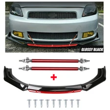 For Scion tc xb Front Bumper Lip Splitter Spoiler Body Kit Black&Red+Strut Rods
