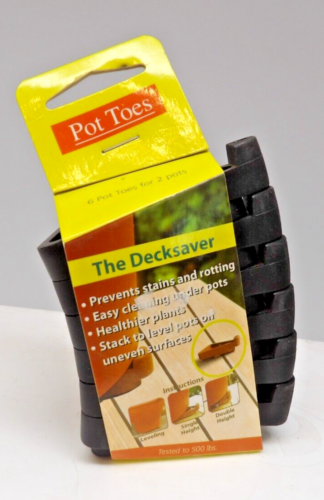 6pcs Plant Pot Feet Flower Pot Risers Triangle Feet Lifter Pot Toes BLACK
