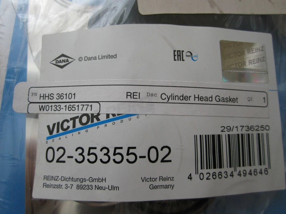 NUEVO HHS 36101 Victor Reinz Juego de juntas de cabeza Land Rover Freelander 02-05 HHS36101 Foto 3 de 4
