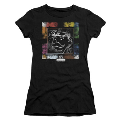 Monopoly Juniors T-Shirt Vintage Game Board Black Tee