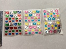 3x Vintage HELLO KITTY HEAD  STAR Shape Sticker 80s NEW