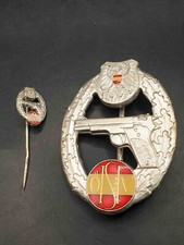 &Ouml;sterreich Austria Leistungsabzeichen Heeressportverband Pistole Silber + Mini