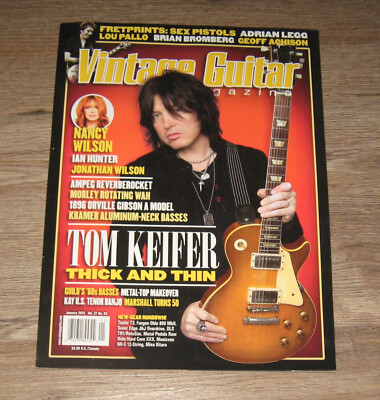 Vintage Guitar 2013 magazine TOM KEIFER Nancy Wilson ADRIAN LEGG