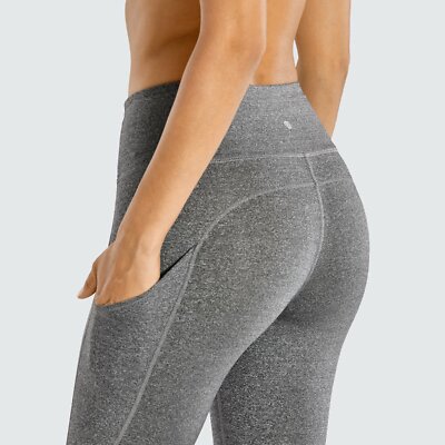 CRZ YOGA Dames Brushed Naked Feeling Sport Leggings 25/28 inches - Hoge Taille Matt Yoga Tights Sportbroek Olijfgroen M