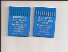 SCHMETZ Sewing Machine Needles Canu 03:36FB Nm 65 20 Pcs Made In Germany NEW