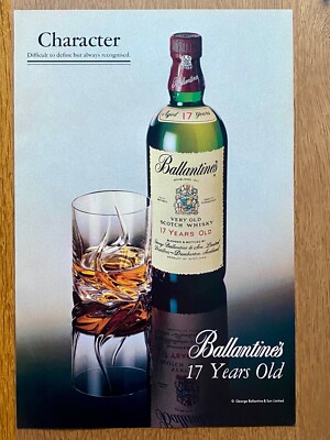Ballantine´s Scotch Whisky 17 Years Original 1989 Vintage Werbung Advert Reklame