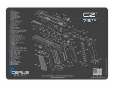 Cerus Gear For CZ P-75 TS  Armorers Cleaning Mat PREMIUM Made In USA 