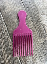 Vintage Conair 90s Purple Teal Hair Pick Comb Texture Plastic Pic