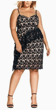 City Chic Trendy Illustrious Embroidered Lace Dress plus size XL/22