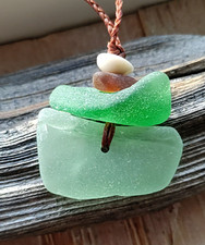 Sea Glass Necklace Man Woman Braided Teen Amazing Casual Beach Hawaiian Souvenir