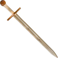 Handmade Medieval Replica Crusader Knight Steamed Beech Wood Practice Sword