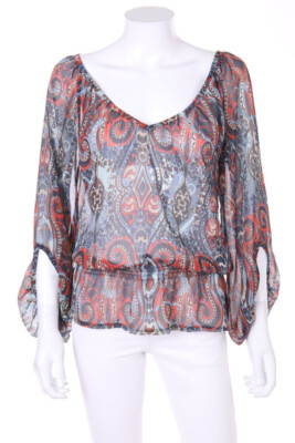 No Label Longsleeve-Shirt Pattern Boho Style S multicolor
