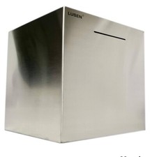 "Alcancía segura de acero inoxidable LUSEN, caja fuerte caja fuerte caja de ahorro de dinero 8""x8""x8"""