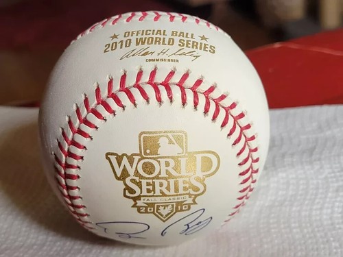 Mint Bruce Bochy Signed 2010 World Series Logo Baseball 4X WS Champions Mgr***** - Picture 3 of 8