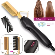 Hair Straightener Comb Pro Electric Beard Straightening Comb Heat Hot Comb Press
