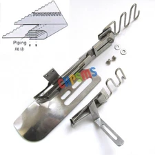 Right angle binder with piping-loose bottom for 2or3 needle cover stitch machine