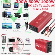 300W 500W 1000W Power Inverter DC 12V to AC 230V/240V, AC to DC 12V Converter