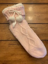Womens Cozy and Warm Blushed Pink Slipper Socks Size O/S Brand New 