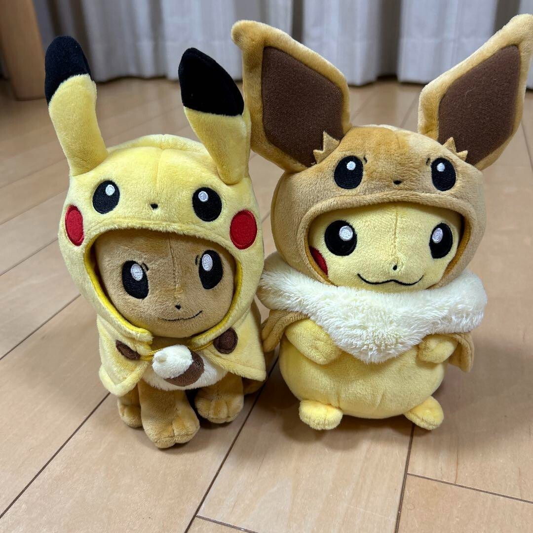 Pokemon Center Pikachu Eevee Poncho Eevee Pikachu Poncho Plush