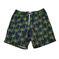 J Crew Flex Swimwear Lined Swimming Trunks Men Medium 7.5" Inseam Palm Trees