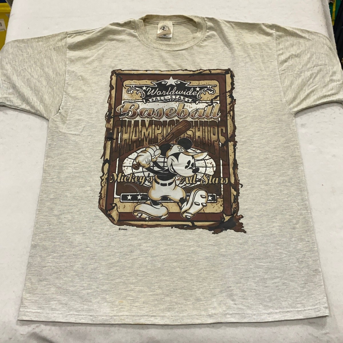vintage 90s MICKEY MOUSE ALL-STAR BASEBALL WALT DISNEY T-Shirt XL
