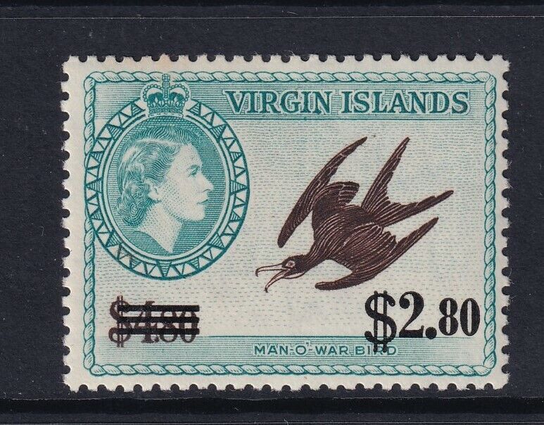 British Virgin Islands - 1962, $2.80 on $4.80, Frigate Bird stam