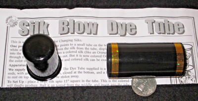 Silk Blow Dye Tube Magic Trick - Utility Prop Secretly Exchanges A Silk, Stage