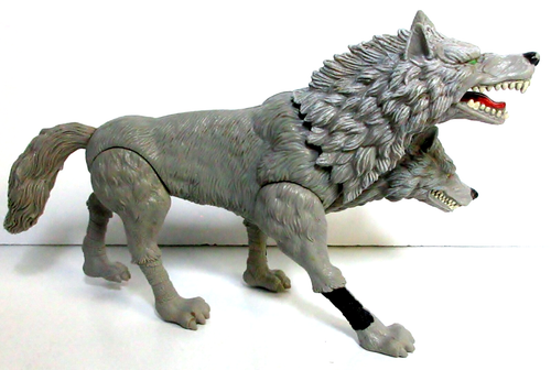 Chap Mei True Legends 2 Two Headed Orthrus Warg Gray Wolf / 4 Inches Tall - Picture 3 of 7