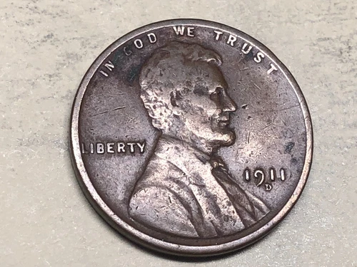 1911-D Lincoln wheat cent. VF. #L5