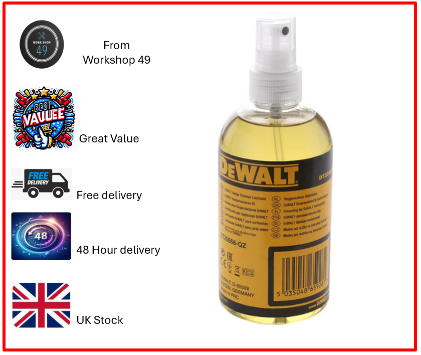 DeWalt DT20666 Hedge Trimmer Blade Lubricant 300ml for use on DCMPH566N - BNIB | eBay UK DeWalt DT20666 Hedge Trimmer Blade Lubricant 300ml for use on DCMPH566N - BNIB | eBay UK