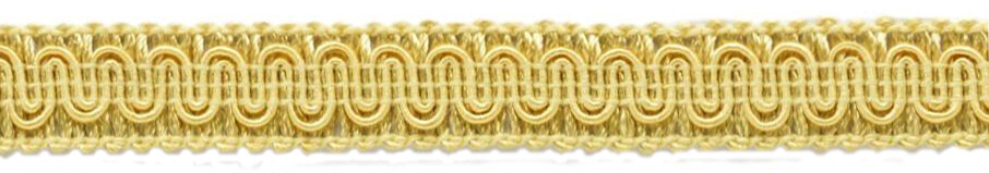 Scroll Gimp Braid Trim, Style# 0058SG, Color# B7 - Light Gold [12 Yards]