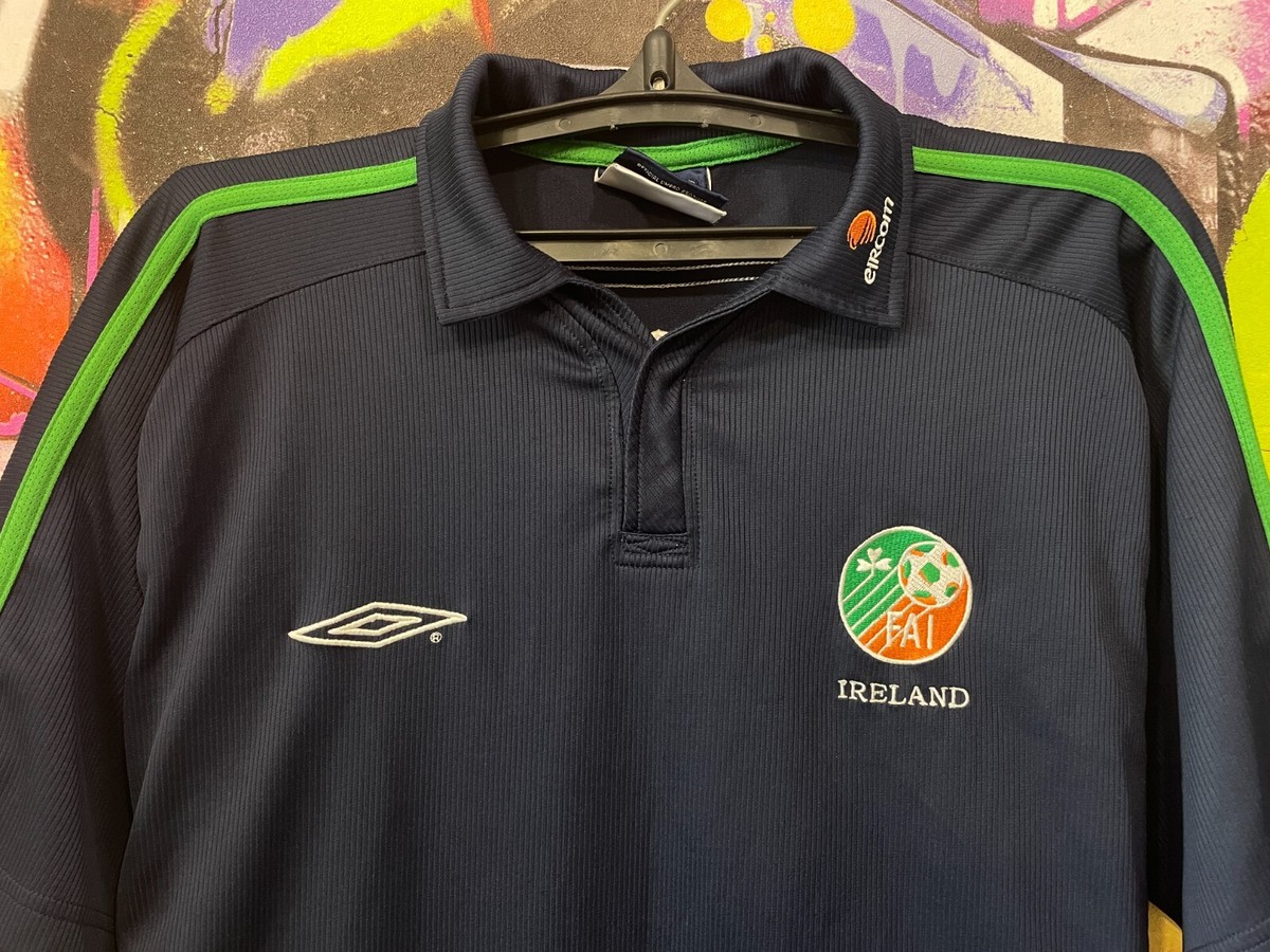 IRELAND 2000 2001 HOME FOOTBALL SHIRT SOCCER JERSEY LONG SLEEVE UMBRO sz L MEN