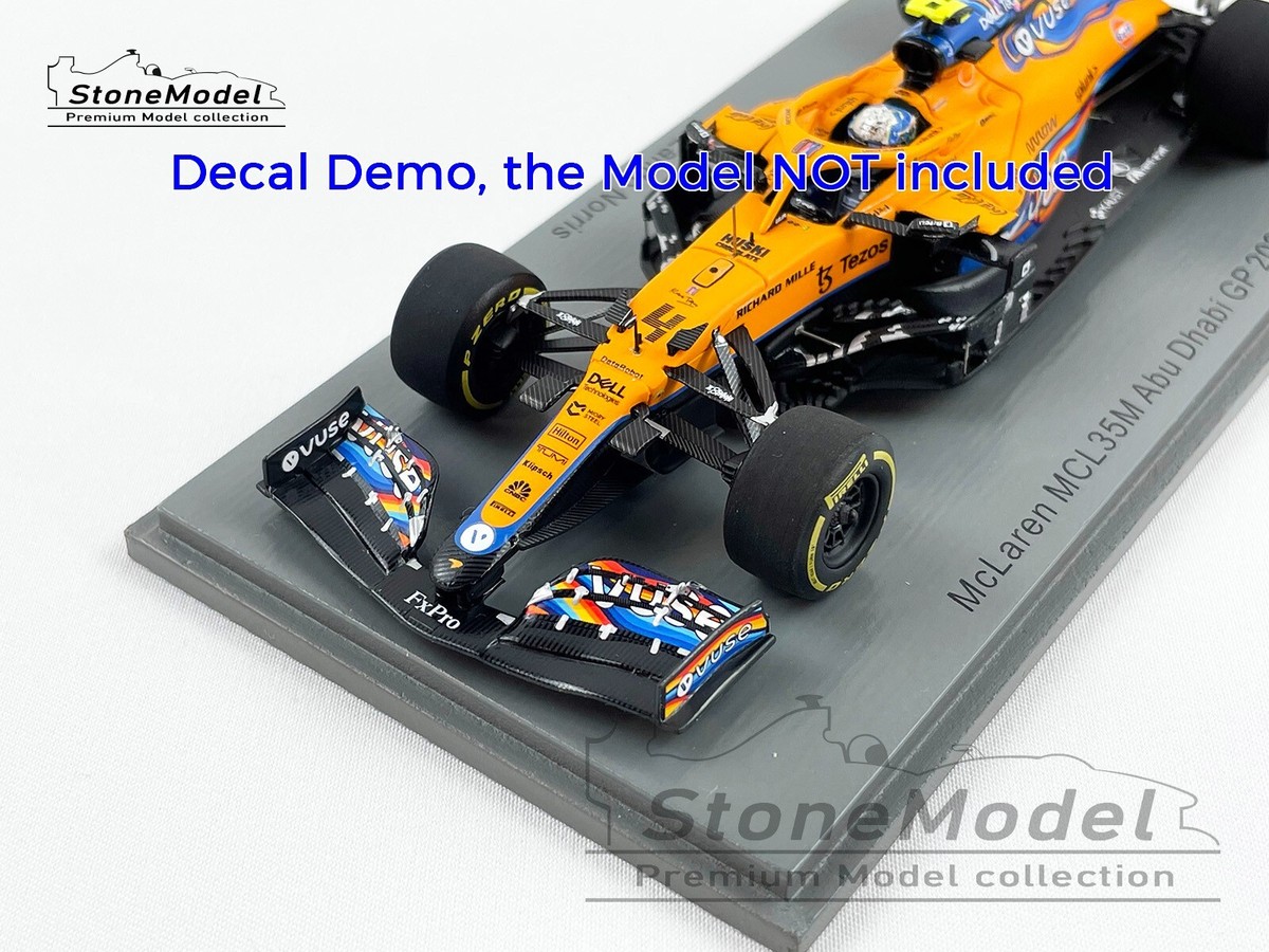 Decal for 1:43 Art Livery Mclaren F1 MCL35M Abu Dhabi 2021