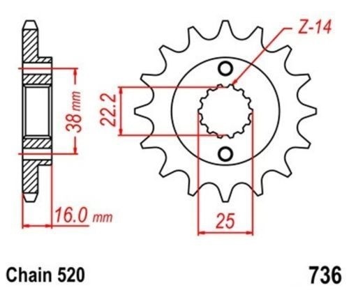 Pignon de sortie de boîte 15 dents chaîne 520 pour DUCATI Monster 900 ie 99