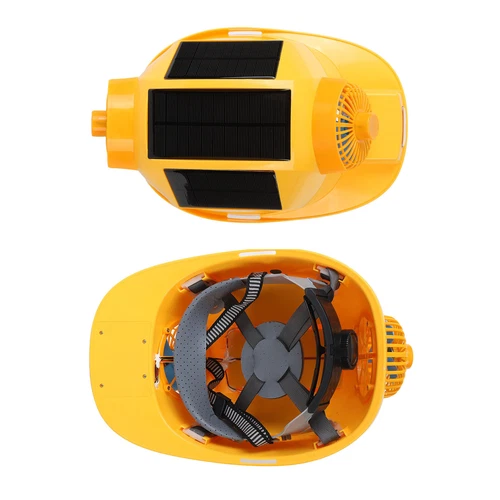 Casco de seguridad con ventilador solar casco aplicaciones anchas tamaño ajustable con luz Reino Unido - Imagen 3 de 10