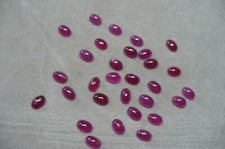 3 St . Ovale   Rubin Cabochon ca. 6x4mm  RC 1