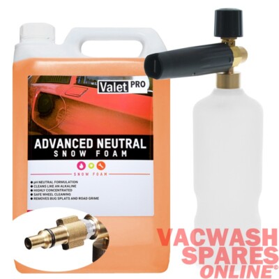 PROFI SNOW FOAM LANZE & VALETPRO ADV NEUTRALSCHAUM 5L *PASSEND FÜR LAVOR WASCHMASCHINE*
